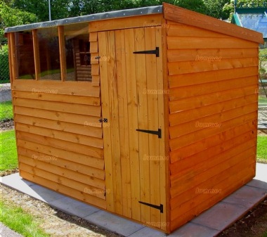 Overlap Pent Shed 071 - Glass Windows, Boarded Floor Overlap Pent Shed 071 - Glass Windows, Boarded Floor