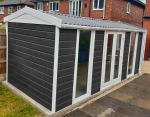 Composite Apex Concrete Shed 786 - PVCu Window, Fascias and Door Composite Apex Concrete Shed 786 - PVCu Window, Fascias and Door