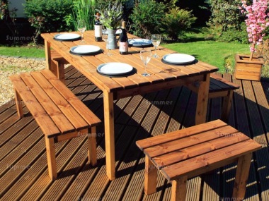 8 Seater Dining Set 515 - Benches, Rectangular Table, Fully Assembled, FSC® Certified 8 Seater Dining Set 515 - Benches, Rectangular Table, Fully Assembled, FSC® Certified