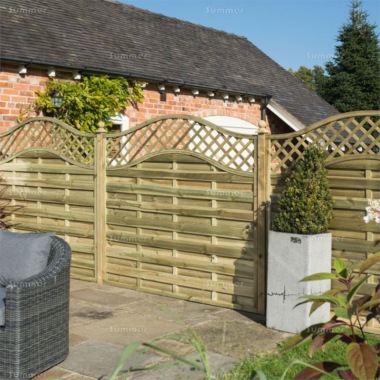 Fence Panel 751 - Arched Trellis Top, Pressure Treated, PEFC Certified