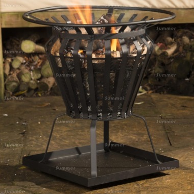 Contemporary Fire Basket 199 - Removable Cooking Grill Plate Contemporary Fire Basket 199 - Removable Cooking Grill Plate