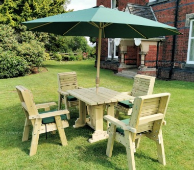 4 Seater Dining Set 653 - Pressure Treated, Armchairs, Table 4 Seater Dining Set 653 - Pressure Treated, Armchairs, Table