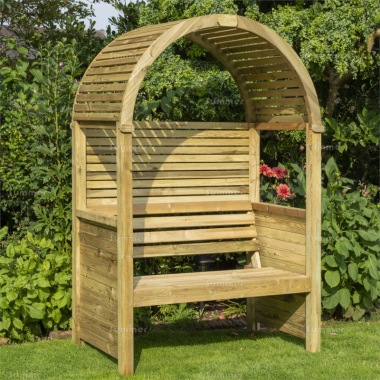 Pine Garden Arbour 347 - Pressure Treated, Slatted Roof, PEFC Certified