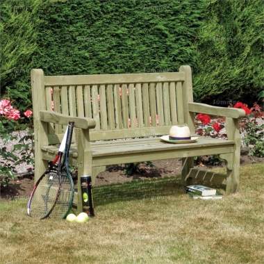 3 Seater Bench 801 - Traditional Design, Pressure Treated, PEFC Certified
