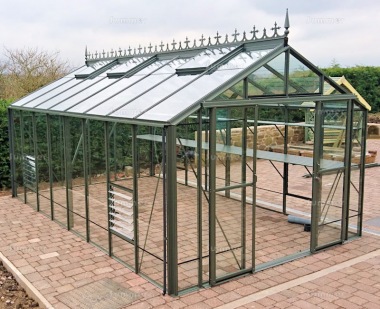 Large Aluminium Greenhouse 65 - Box Section, Double Door Large Aluminium Greenhouse 65 - Box Section, Double Door