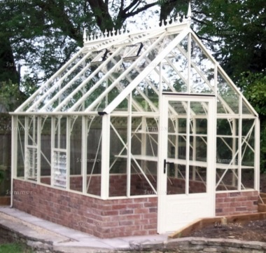 Dwarf Wall Victorian Greenhouse 671 - Aluminium, Box Section Dwarf Wall Victorian Greenhouse 671 - Aluminium, Box Section