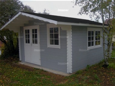 Double Door Apex Log Cabin 849 - Double Glazed Double Door Apex Log Cabin 849 - Double Glazed