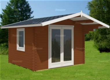 Double Door 40mm Apex Log Cabin 871 - Double Glazed Double Door 40mm Apex Log Cabin 871 - Double Glazed