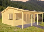 Side Door Apex Log Cabin 577 - Double Glazed Side Door Apex Log Cabin 577 - Double Glazed