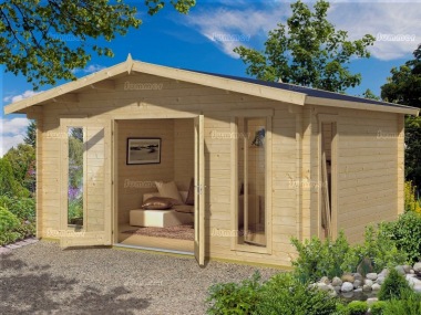Apex 45mm Log Cabin 550 - Double Glazed, FSC® Certified Apex 45mm Log Cabin 550 - Double Glazed, FSC® Certified
