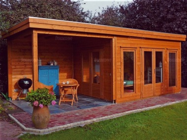 Gazebo 389 - With Integral Summerhouse, EPDM Roof Gazebo 389 - With Integral Summerhouse, EPDM Roof