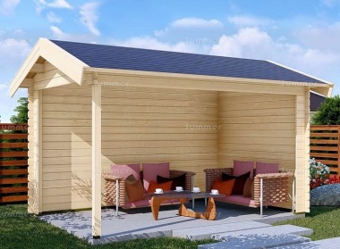 Wooden Gazebo 681 - Apex Roof, Fully Boarded Walls Wooden Gazebo 681 - Apex Roof, Fully Boarded Walls