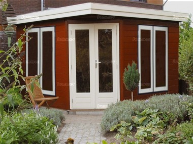 Double Glazed Corner Log Cabin 385 - Large Panes, EPDM Roof Double Glazed Corner Log Cabin 385 - Large Panes, EPDM Roof