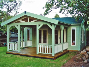 Valley Roof Log Cabin 478 - Double Glazed, Felt Tiles Valley Roof Log Cabin 478 - Double Glazed, Felt Tiles