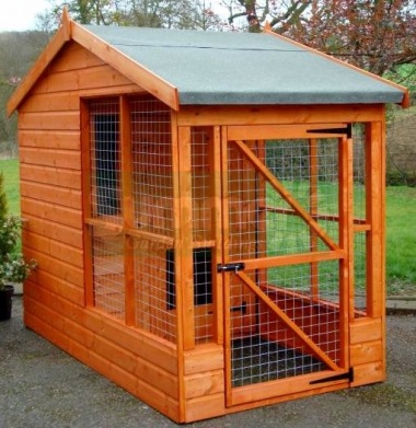 Apex Shiplap Dog Kennel and Run 204 - Side Door, Fitted Free Apex Shiplap Dog Kennel and Run 204 - Side Door, Fitted Free