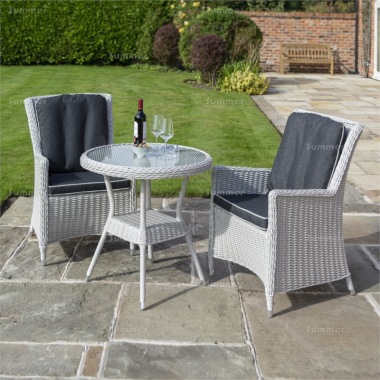 2 Seat Rattan Bistro Set 779 - Aluminium Frame, Cushions Included 2 Seat Rattan Bistro Set 779 - Aluminium Frame, Cushions Included