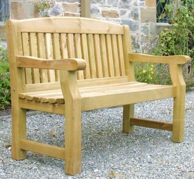 Pressure Treated Garden Bench 800 - Vertical Slats, PEFC Certified