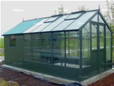 Thermowood Wooden Greenhouse 218 - Built In Shed, Fitted Free Thermowood Wooden Greenhouse 218 - Built In Shed, Fitted Free