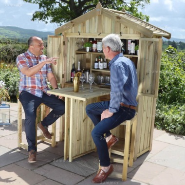 Pressure Treated Garden Bar 868 - Stools, Drinks Shelves, FSC® Certified Pressure Treated Garden Bar 868 - Stools, Drinks Shelves, FSC® Certified